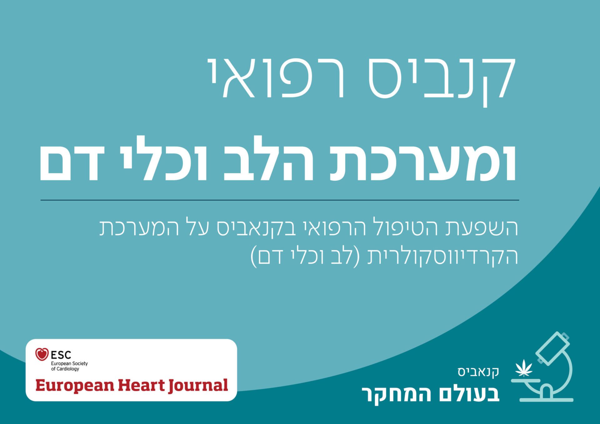 באנר טקסטואלי: קנביס רפואי ומערכת הלב וכלי דם